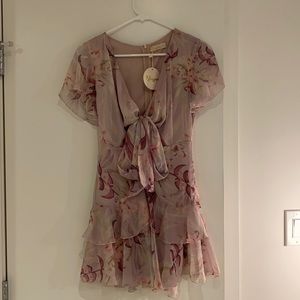 Pink floral dress